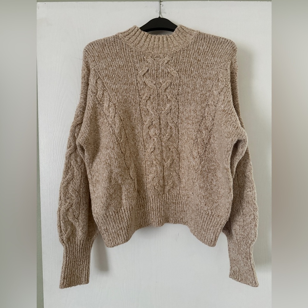 🌻5/$16🌻Cozy Cable Knit Sweater - Beige/Apricot